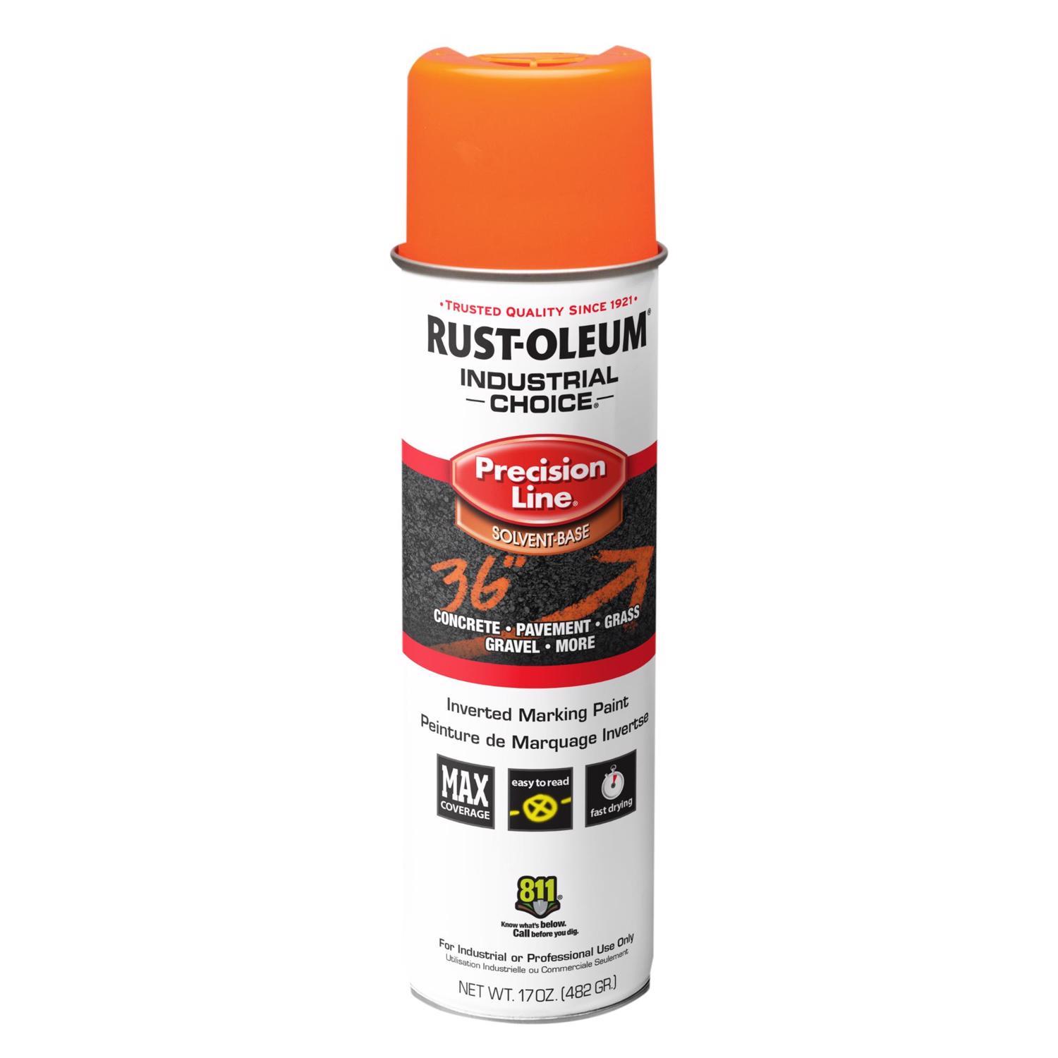 Rust-Oleum Industrial Choice Fluorescent Orange Inverted Marking Paint 17 oz