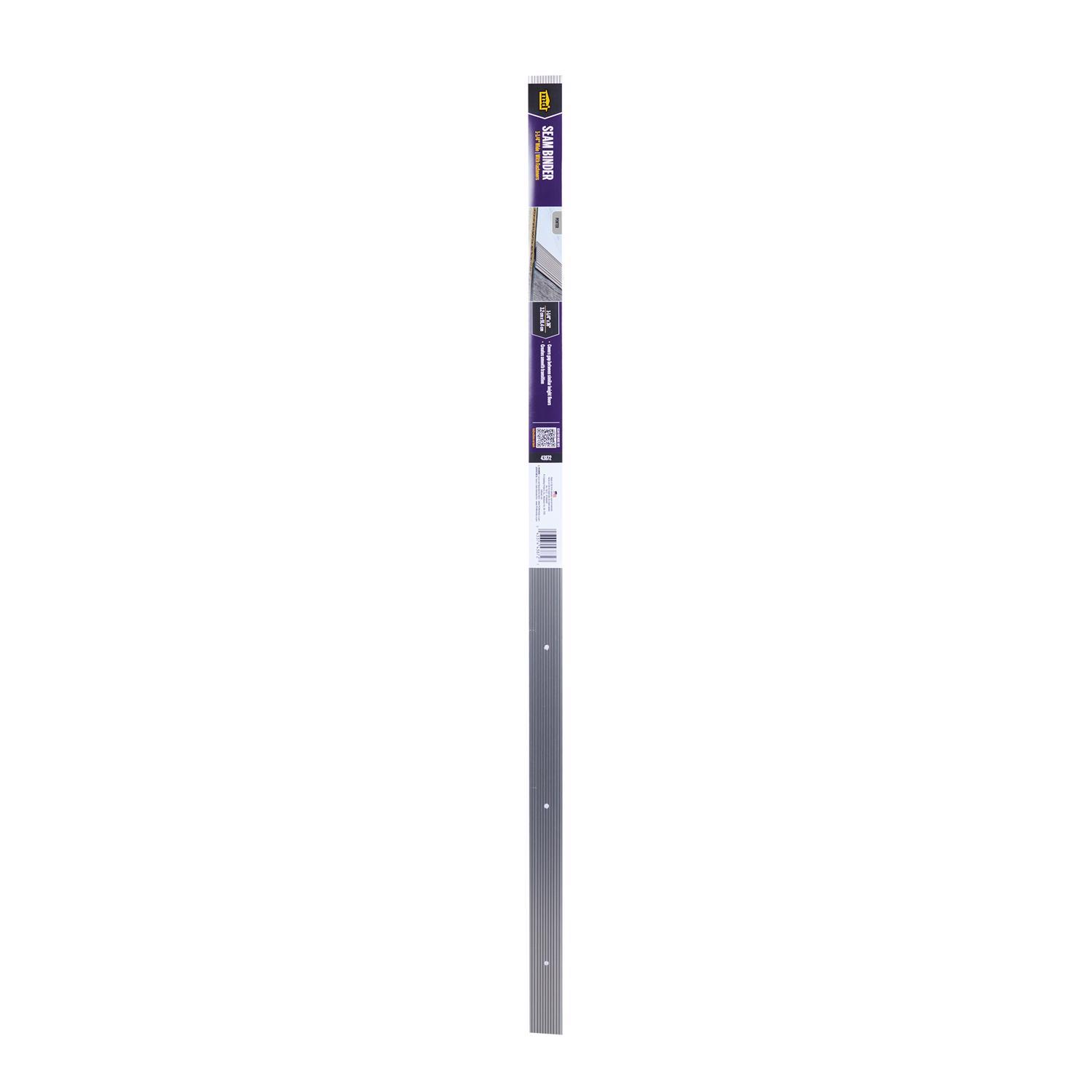 M-D 1-1/4 in. W X 36 in. L Anodized Pewter Silver Aluminum Seam Binder