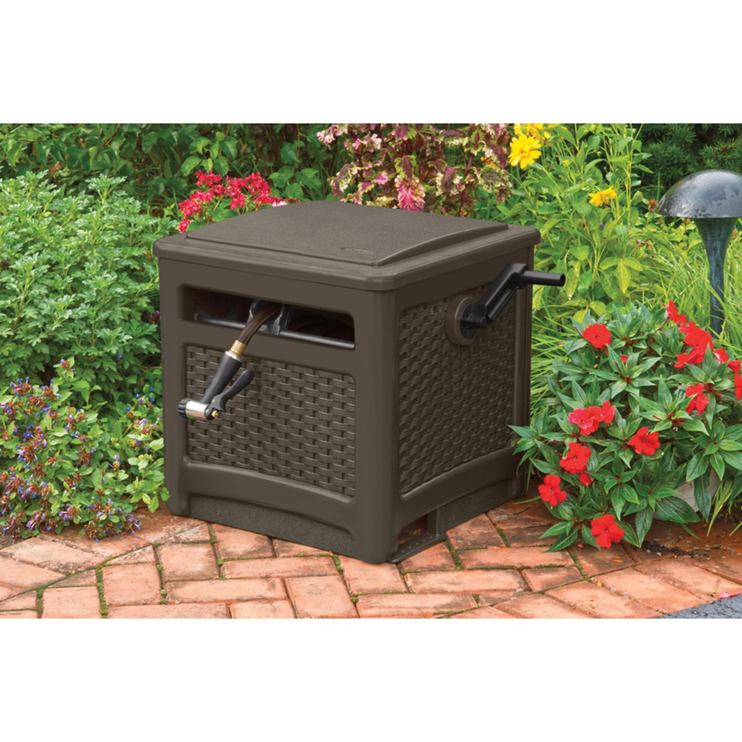 Suncast Smart Trak 225 ft. Brown Free Standing Hideaway Hose Reel