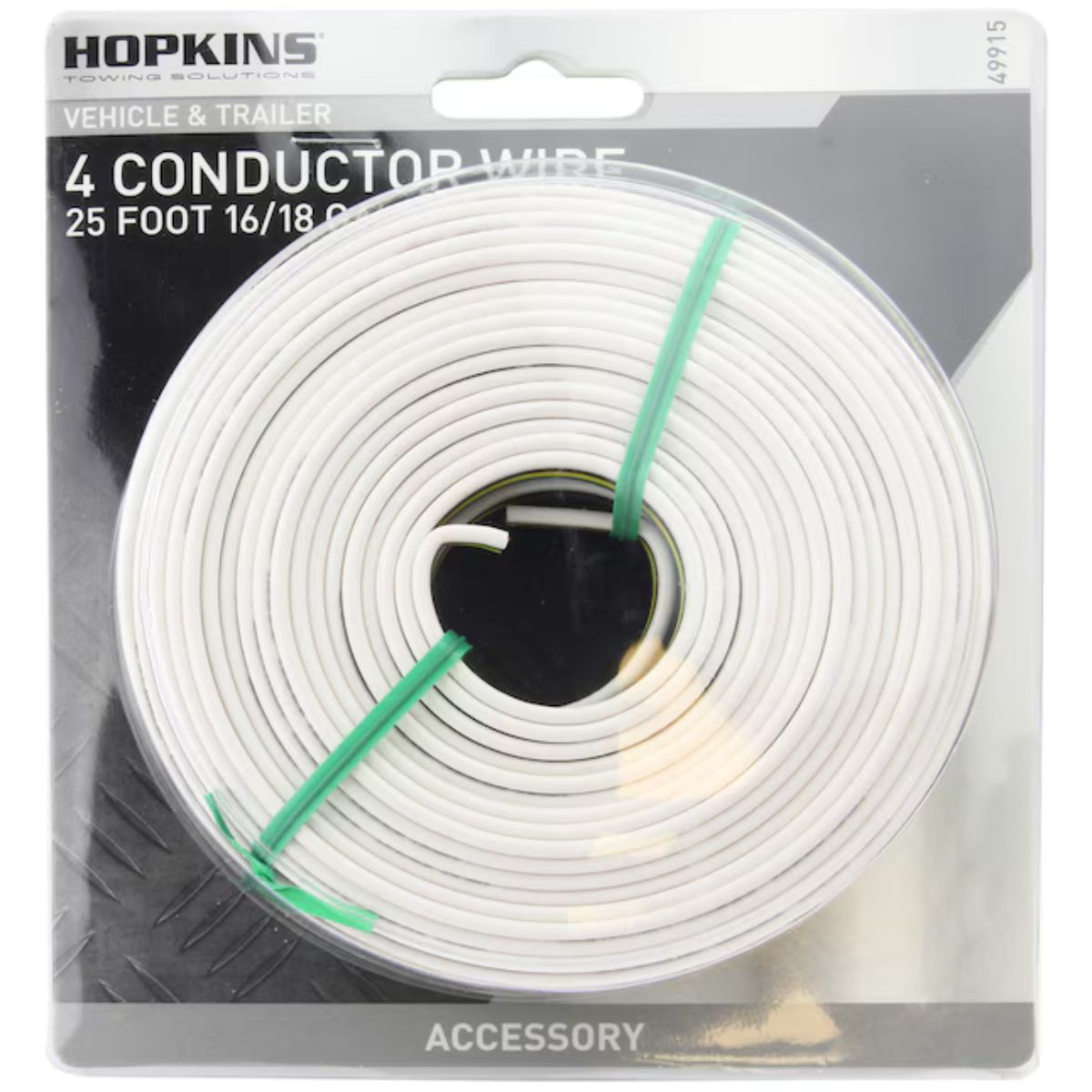 Hopkins 25 Ft 4-Wire Bonded Trailer Electrical Wiring with 100% Copper Conductors