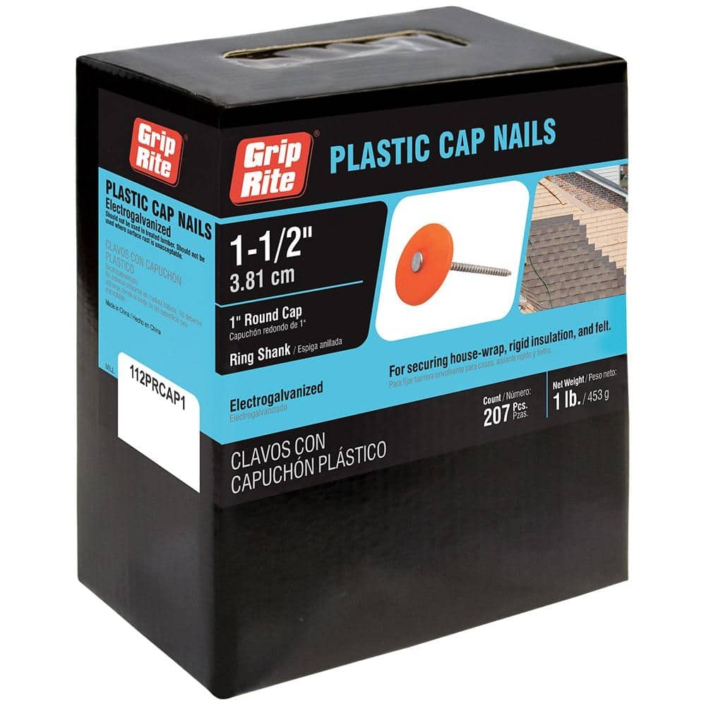 Grip-Rite Nail Plastic Cap Splx 1.5" 1#