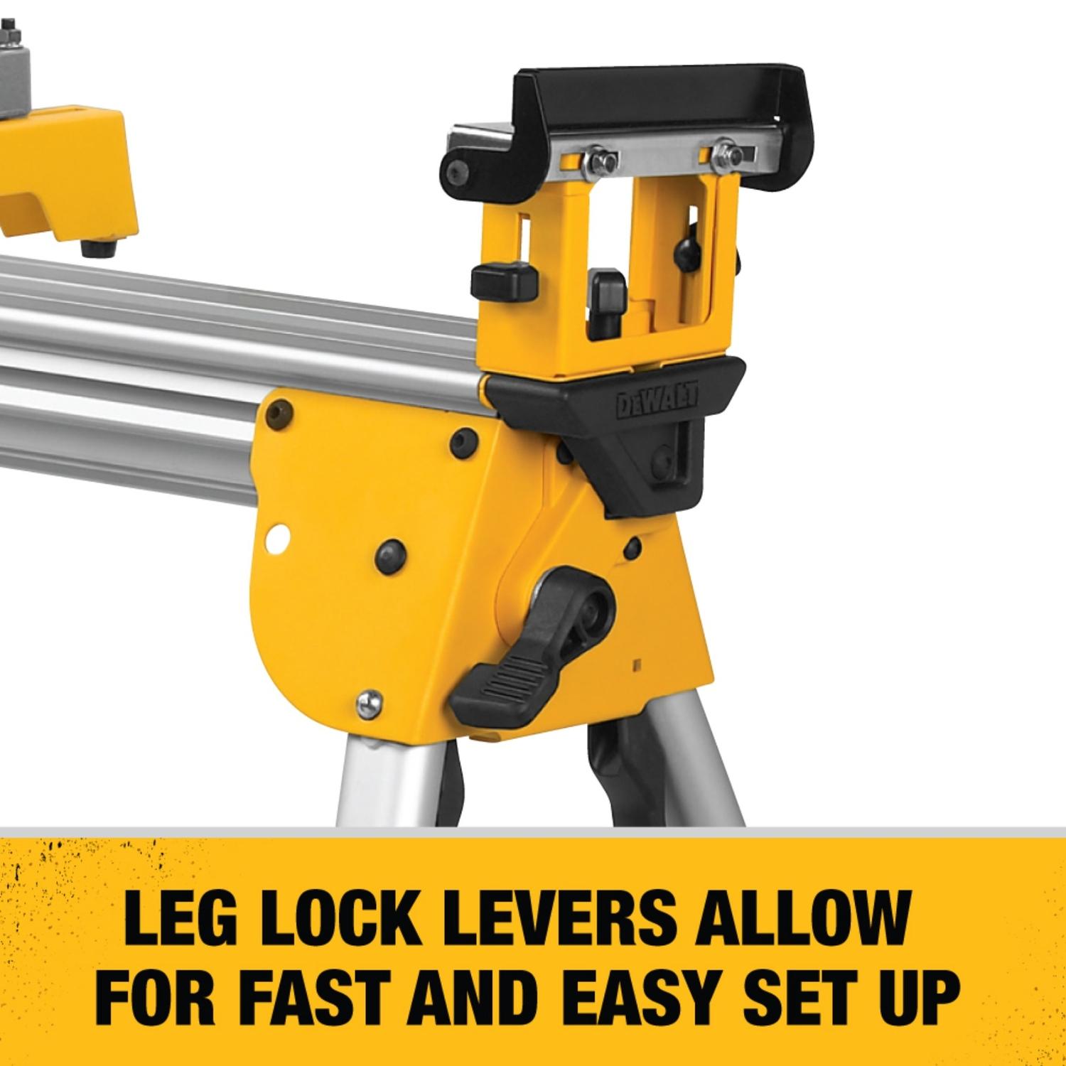 DEWALT Metal 150 in. L X 32 in. H X 9 in. W Miter Saw Stand Yellow 1 pc