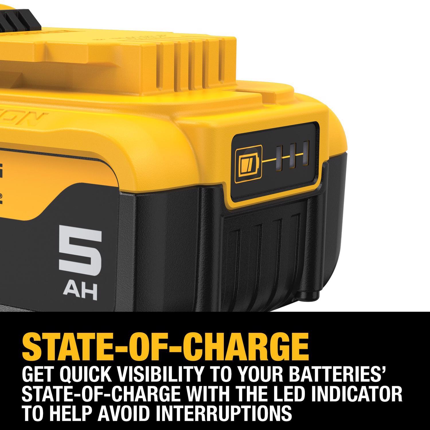 DeWalt 20V MAX DCB205 5 Ah Lithium-Ion Battery 1 pc