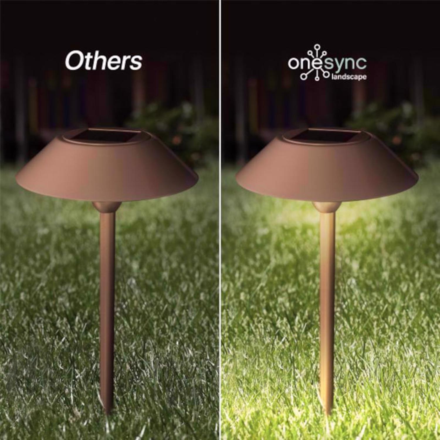 Feit OneSync Bronze Solar Powered 0.4 W LED Pathway Light 1 pk