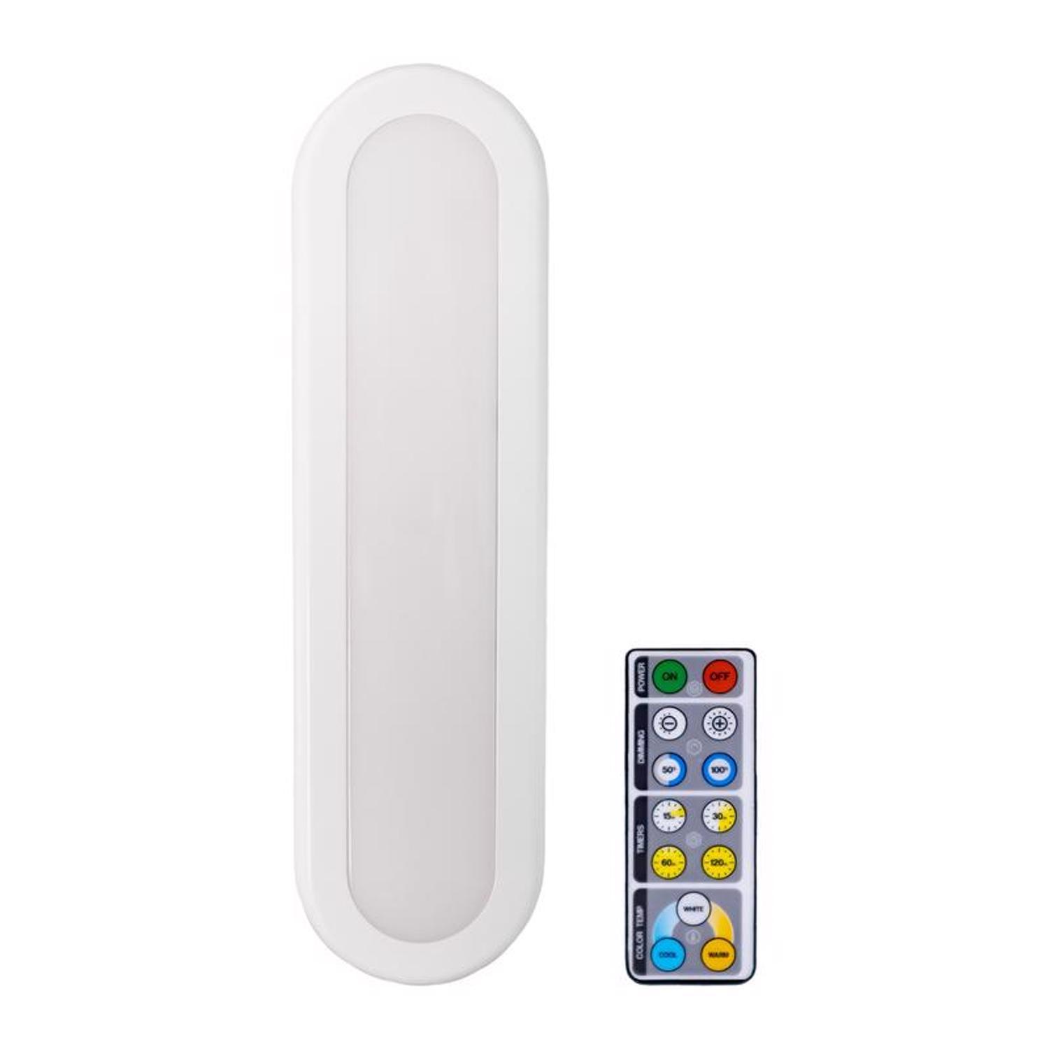 Westek 12.0 in. L White Battery Powered LED Light Bar w/Remote 150 lm
