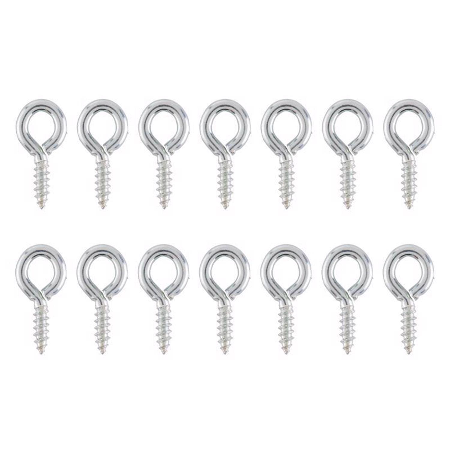 Ace 3/32 in. D X 5/8 in. L Zinc-Plated Steel Screw Eye 20 lb. cap. 14 pk