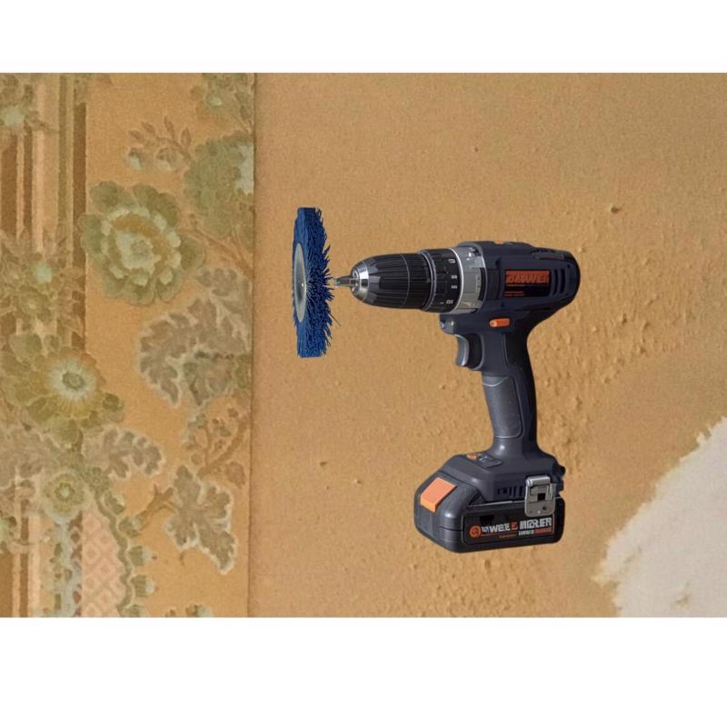 Dico Nyalox 4 in. Fine Crimped Mandrel Mounted Wheel Brush Nylon 2500 rpm 1 pc