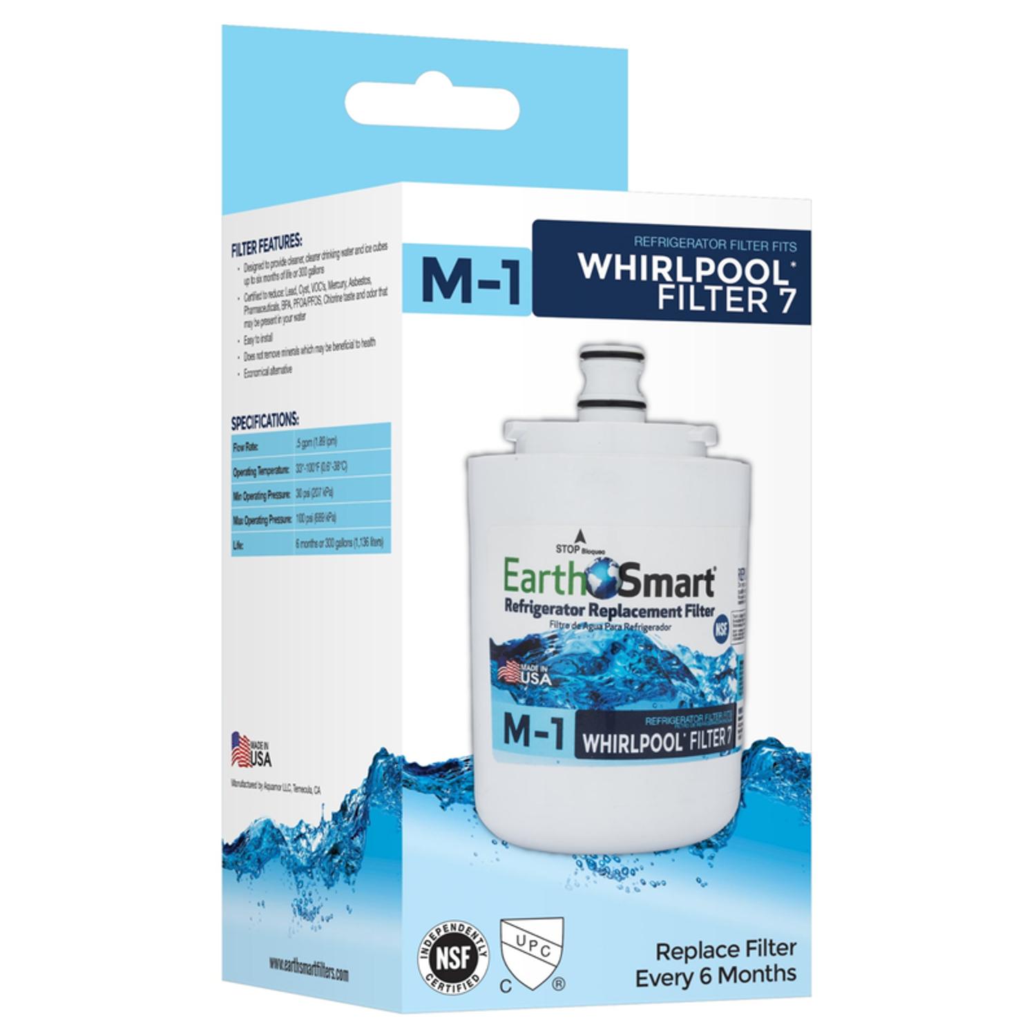 Earthsmart M-1 Refrigerator Replacement Filter For Whirlpool Filter 7