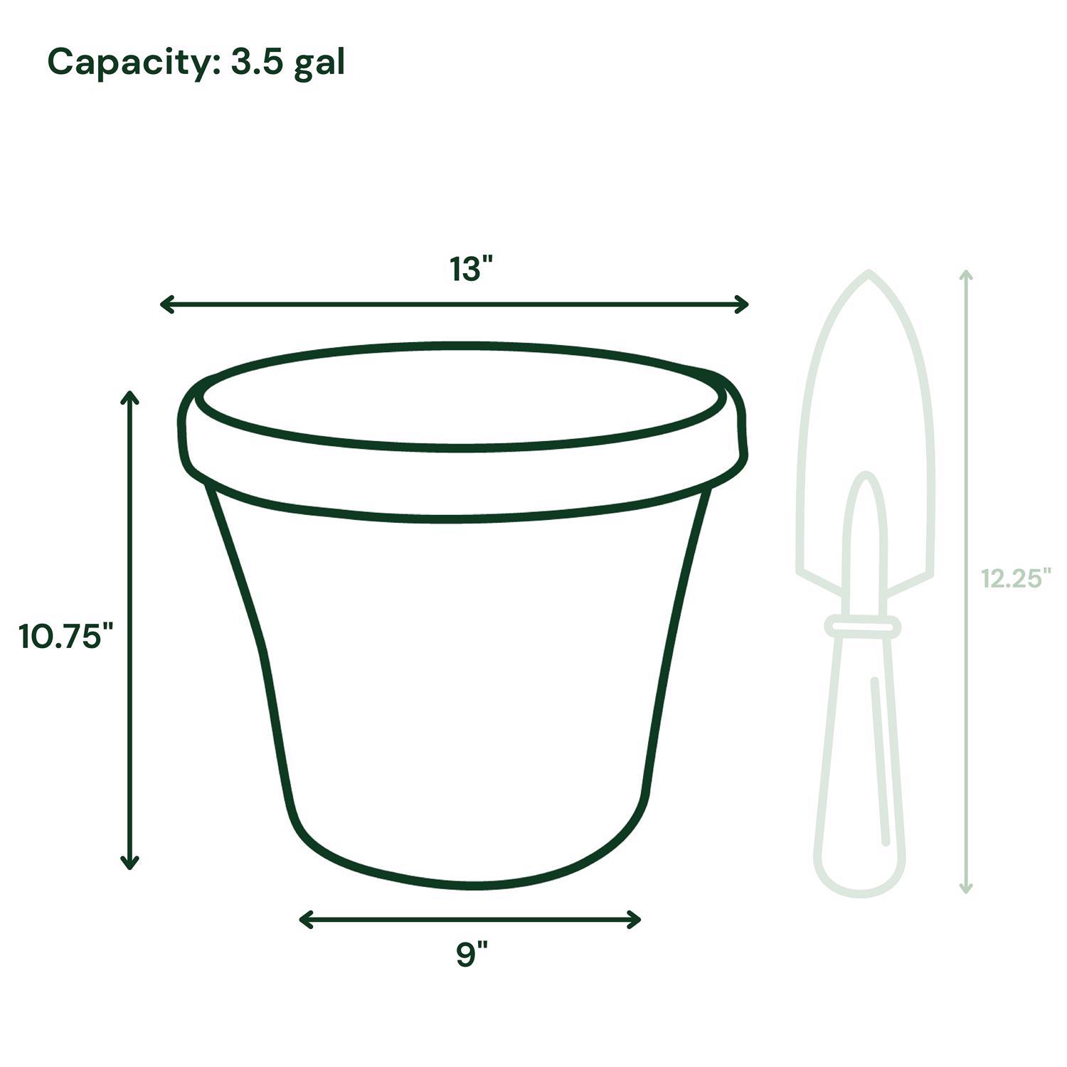 Bloem Terra 10.75 in. H X 9 in. W X 13 in. D Resin Traditional Planter Terra Cotta