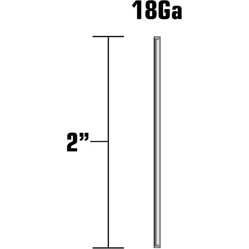 Metabo HPT Brad Nails, 2in. x 18 Gauge, Electro Galvanized, 5000 Count