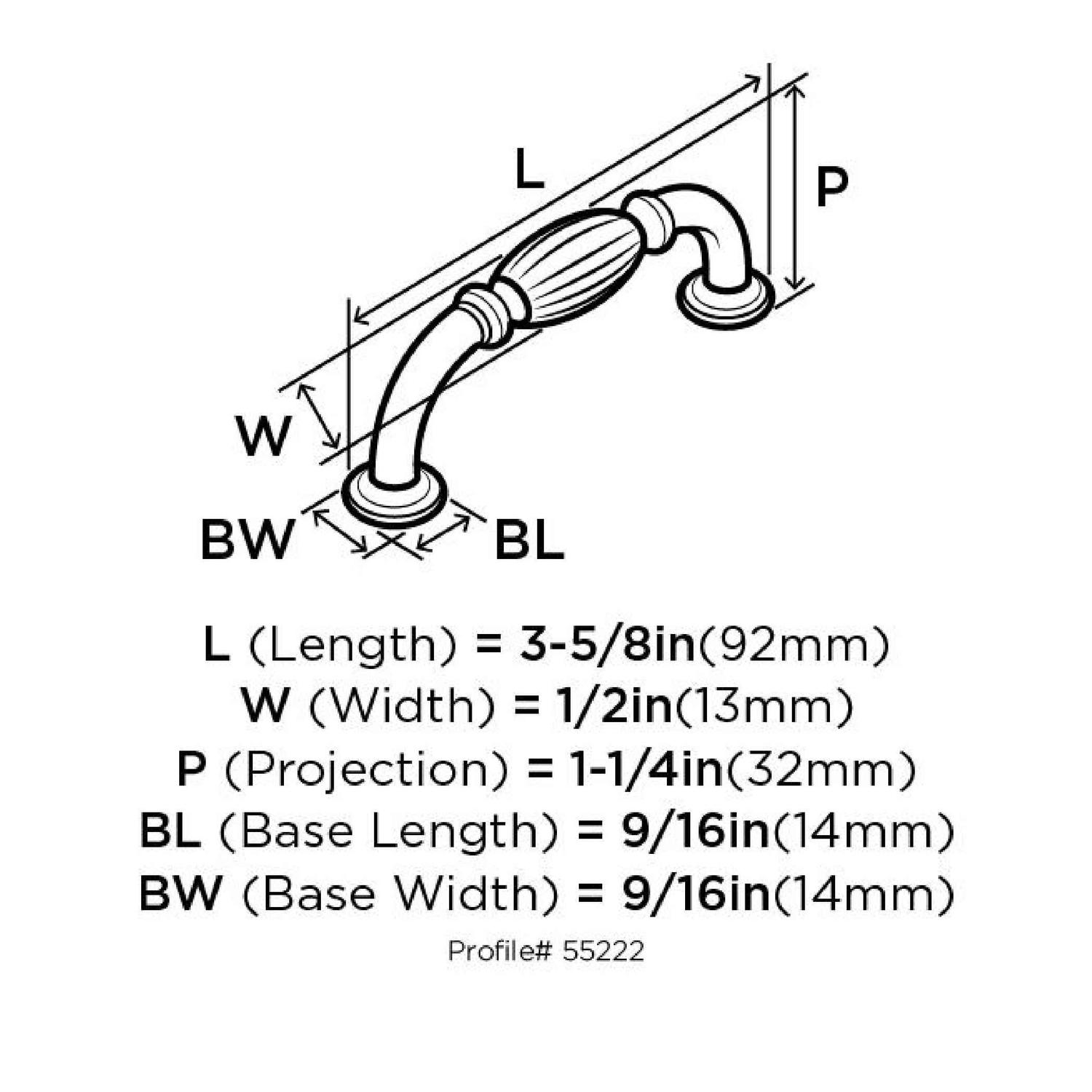 Amerock Blythe Traditional Cabinet Pull 3 in. Weathered Nickel 1 pk