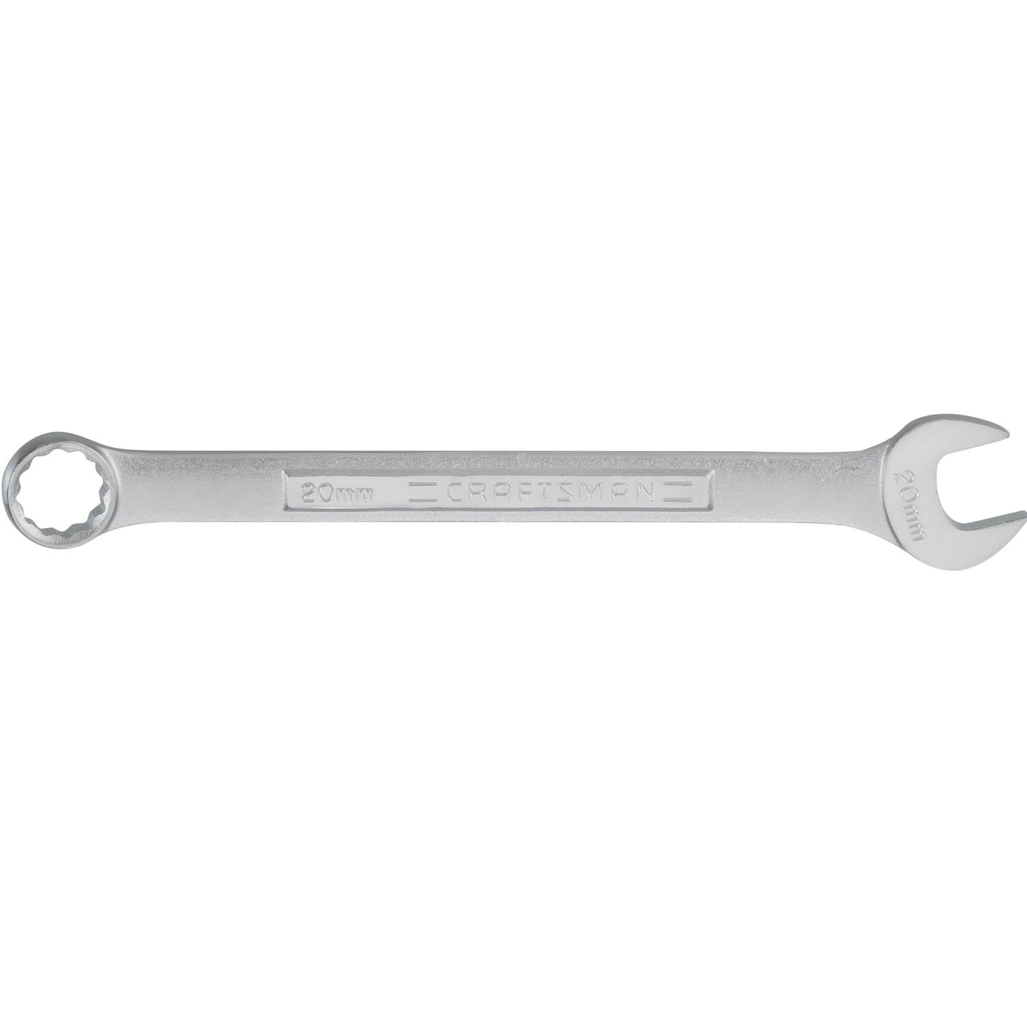 CRAFTSMAN 20 mm X 20 mm 12 Point Metric Combination Wrench 10.25 in. L 1 pc