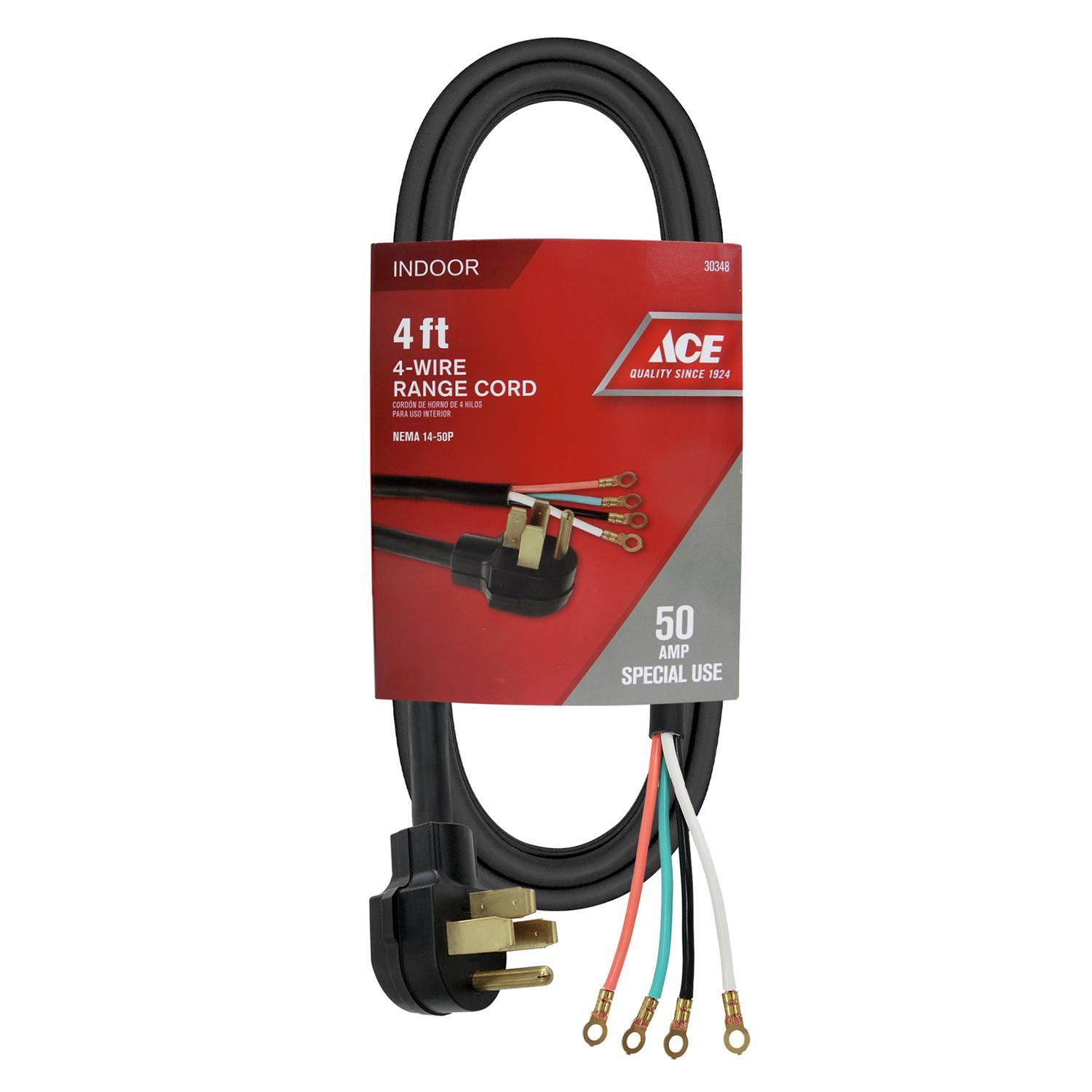 Ace 6/2 & 8/2 SRDT 125/250 V 4 ft. L Range Cord