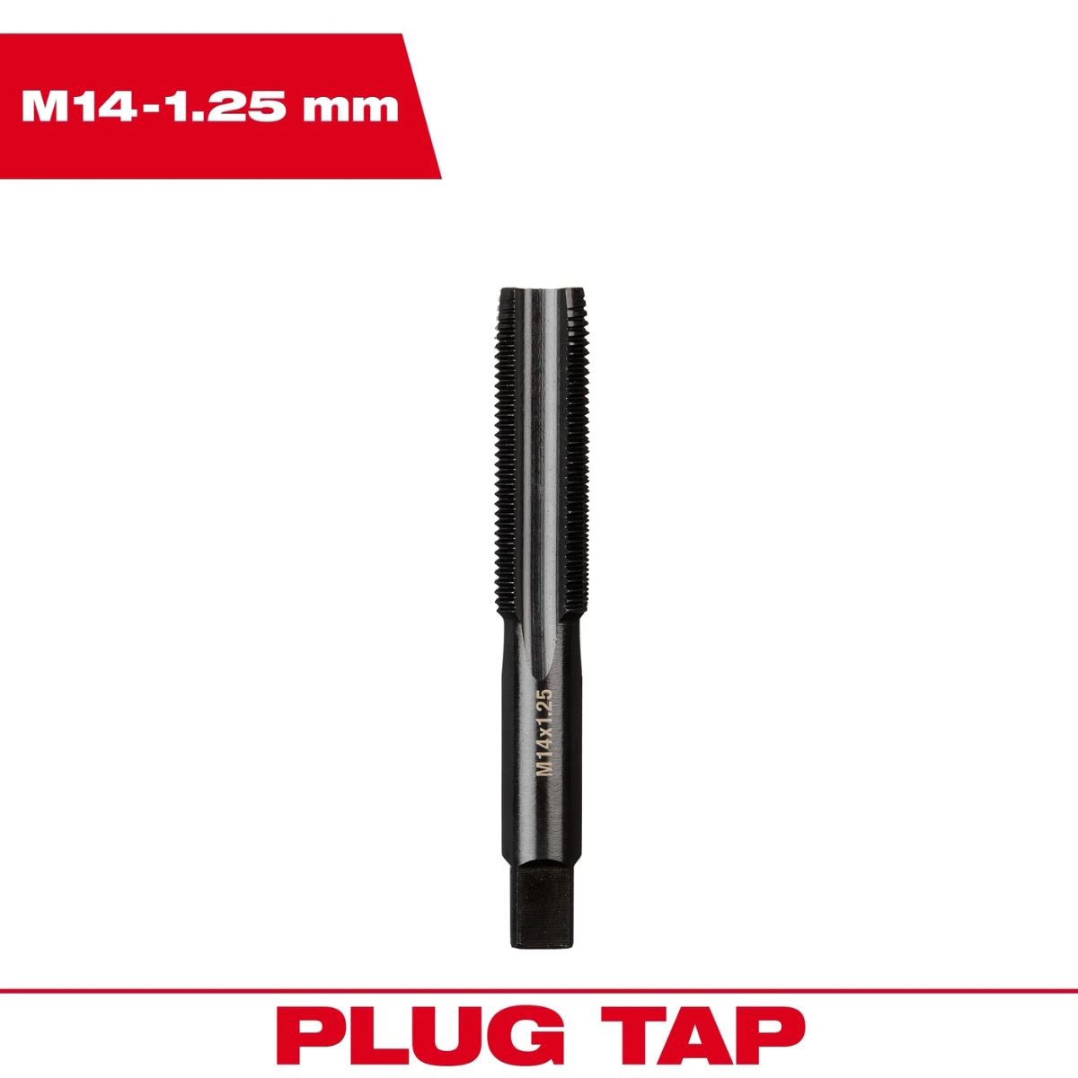 Milwaukee Metric M14x1.25 mm Straight Flute Plug Tap