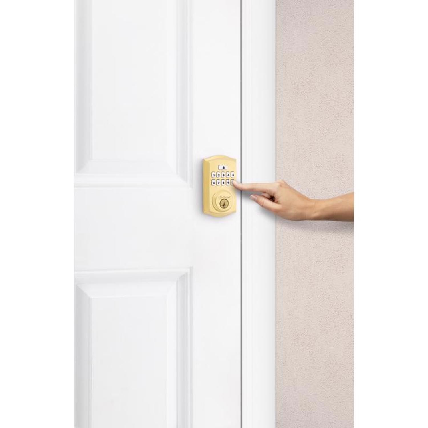 Kwikset SmartCode Polished Brass Metal Electronic Deadbolt