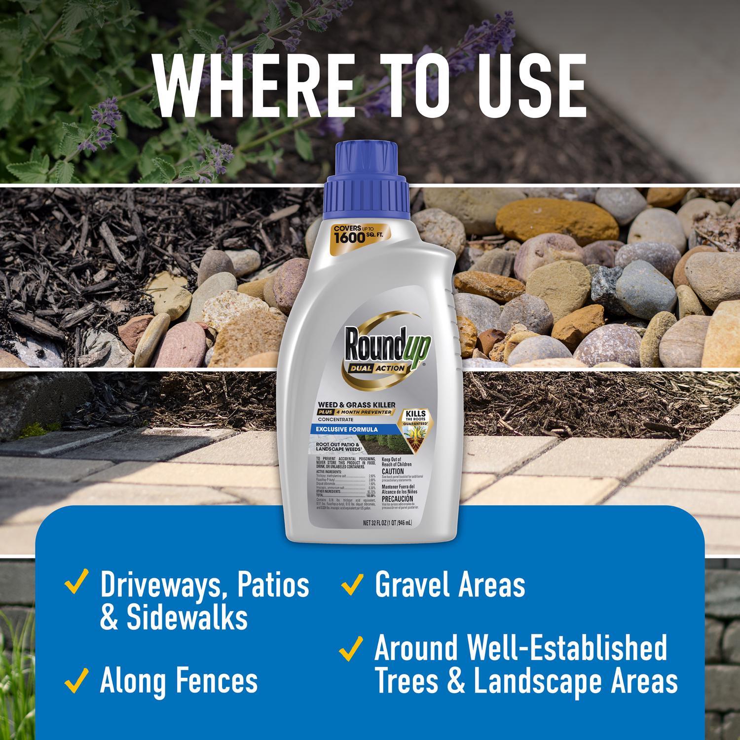 Roundup Dual Action Weed and Grass Killer Concentrate 32 oz