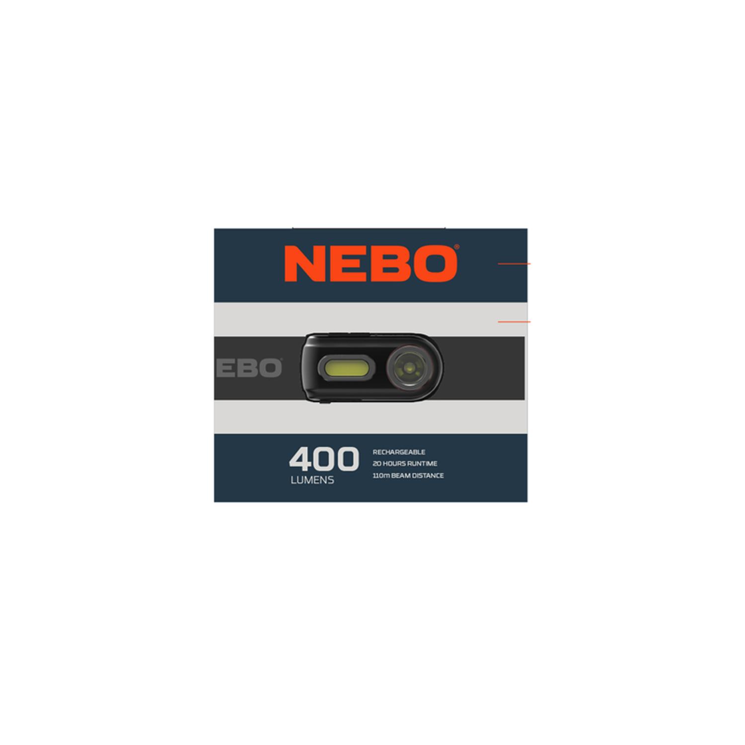 NEBO Einstein 400 lm Black LED Rechargeable Head Lamp