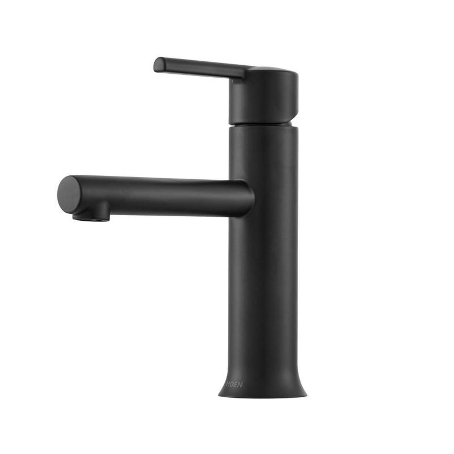 Moen Arlys Matte Black Traditional Bathroom Faucet 4 in.
