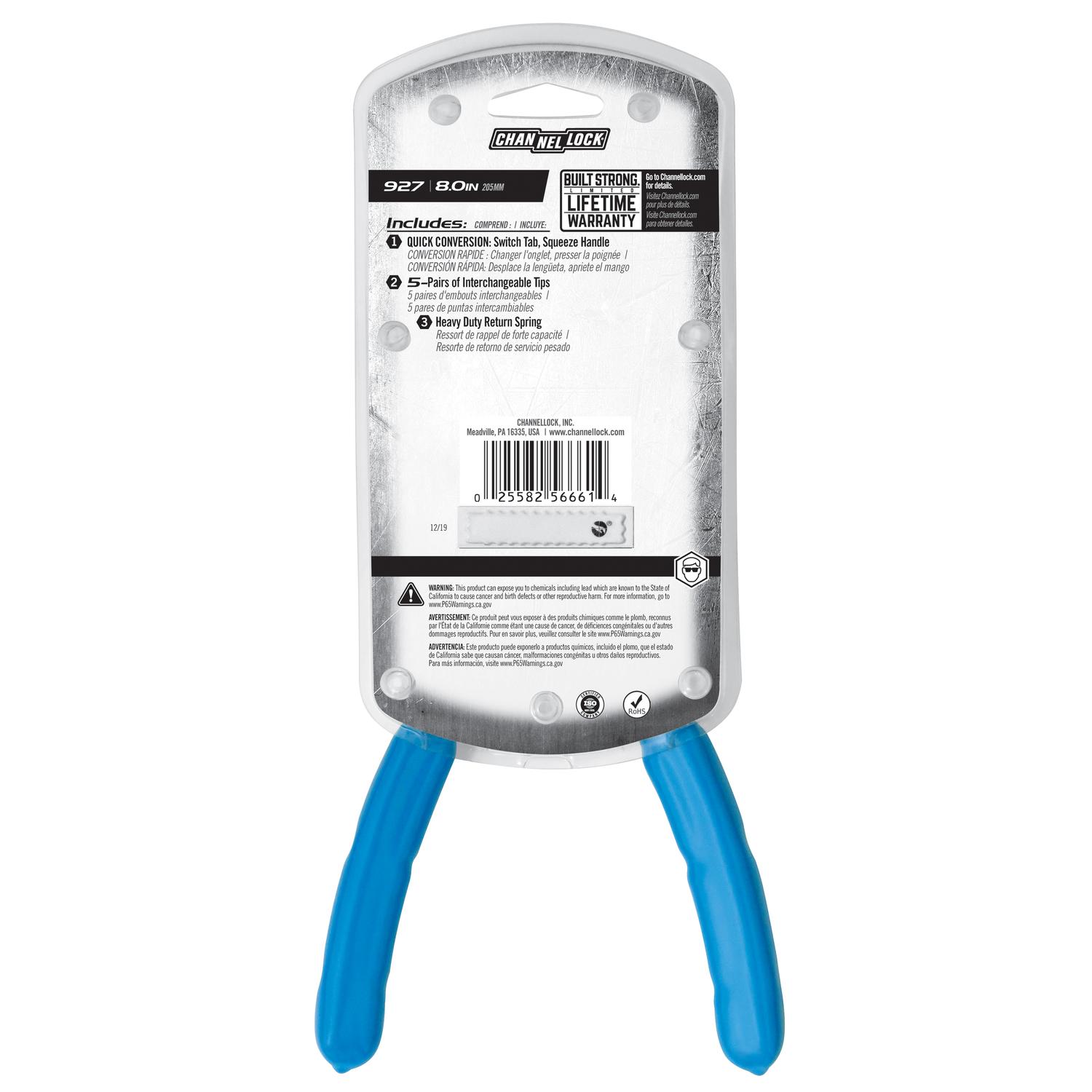 Channellock 8 in. Steel Retaining Ring Pliers