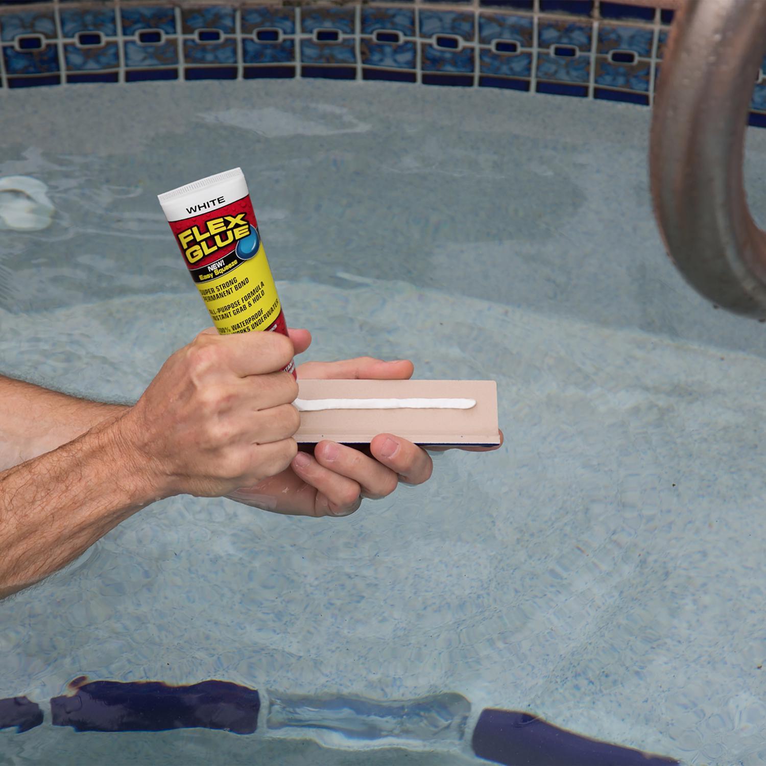 Flex Seal Family of Products Flex Glue Super Strength Rubber White Adhesive 6 fl. oz.