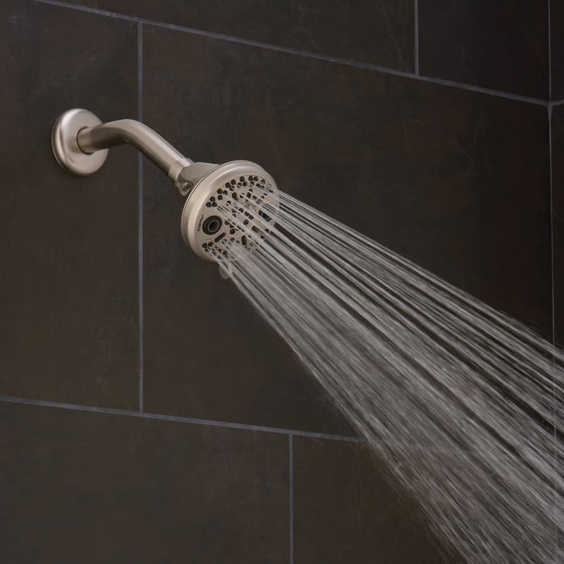 Oxygenics PowerFlow Brushed Nickel ABS Plastic 3 settings Showerhead 1.75 gpm