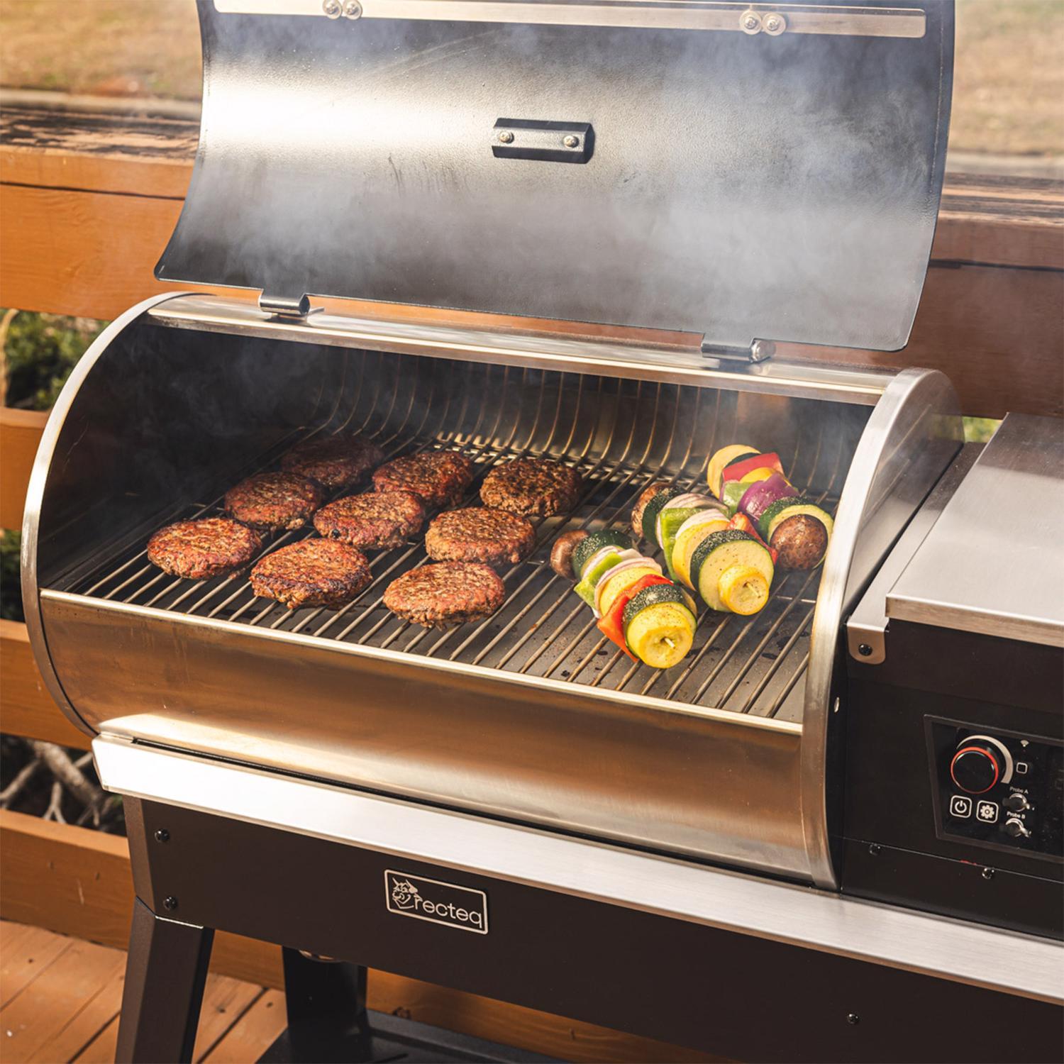 Recteq Patio Legend 400 Wood Pellet WiFi Grill and Smoker Black/Silver