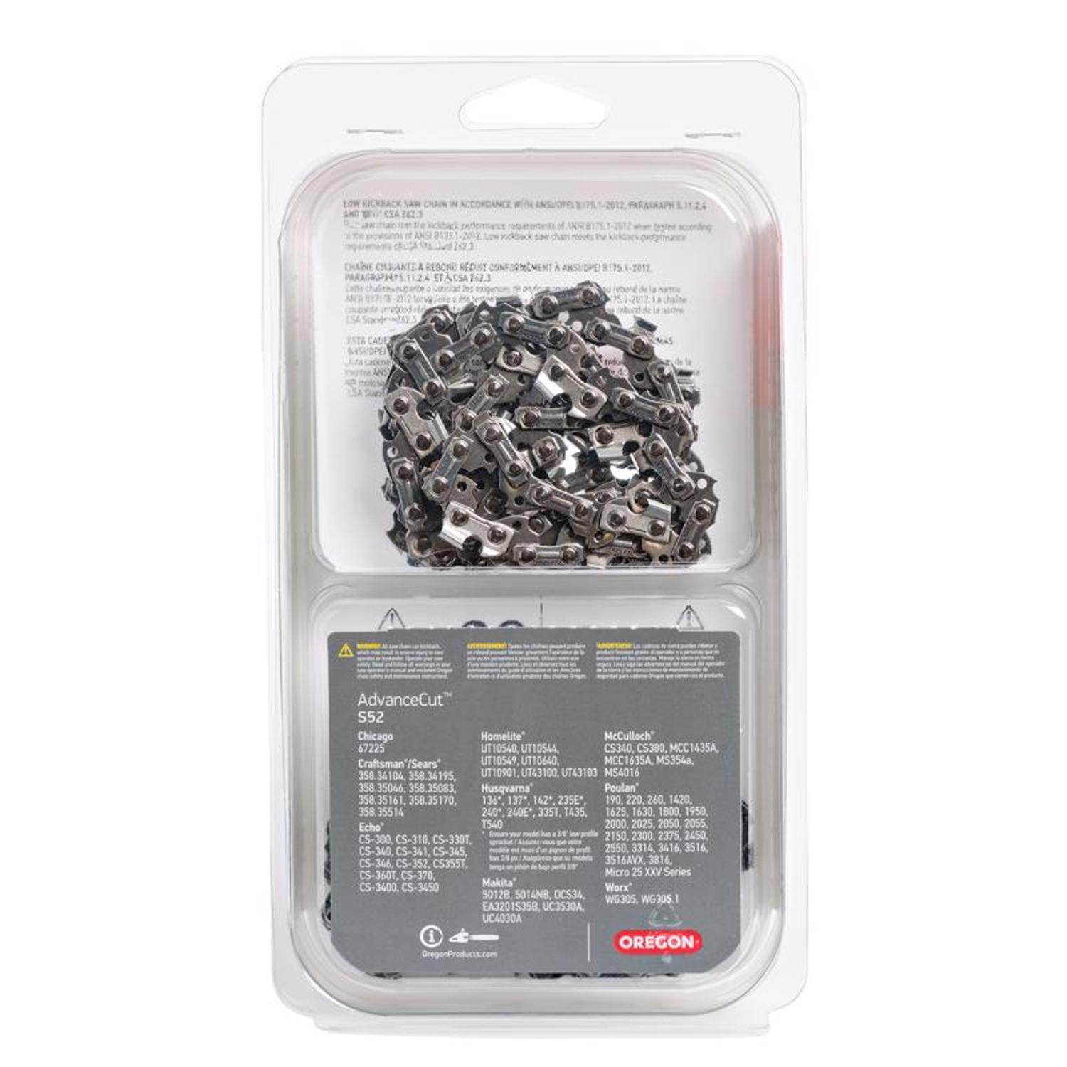 Oregon AdvanceCut S52T 14 in. Chainsaw Chain 52 links