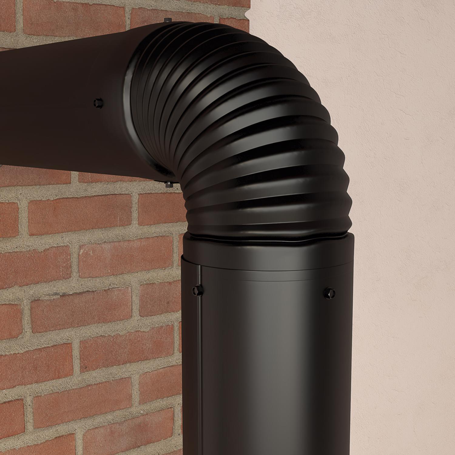 Imperial 6 in. D X 6 in. D 90 deg Galvanized Steel Stove Pipe Elbow