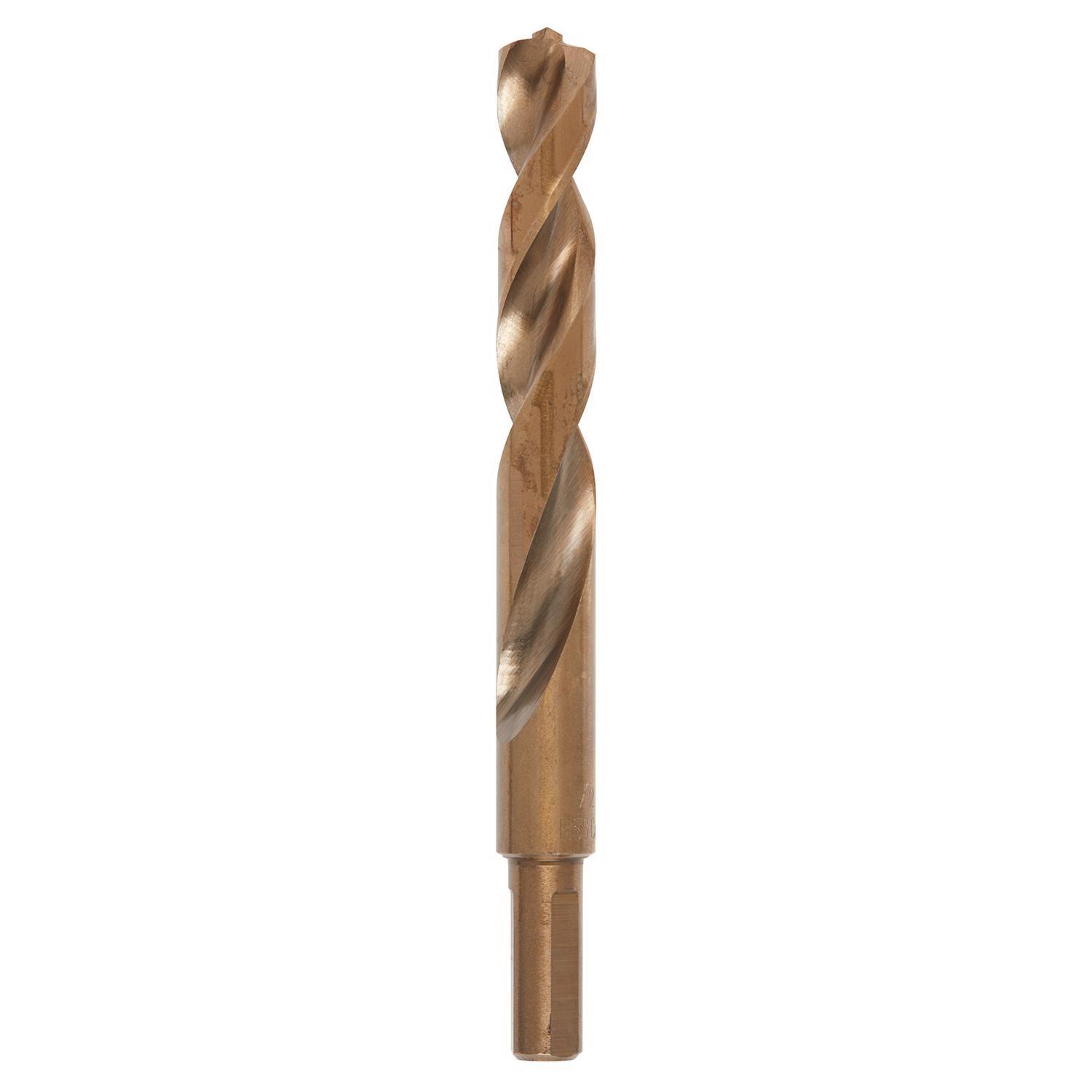 Milwaukee Red Helix 1/2 in. X 5.12 in. L Steel Thunderbolt Drill Bit 3-Flat Shank 1 pc
