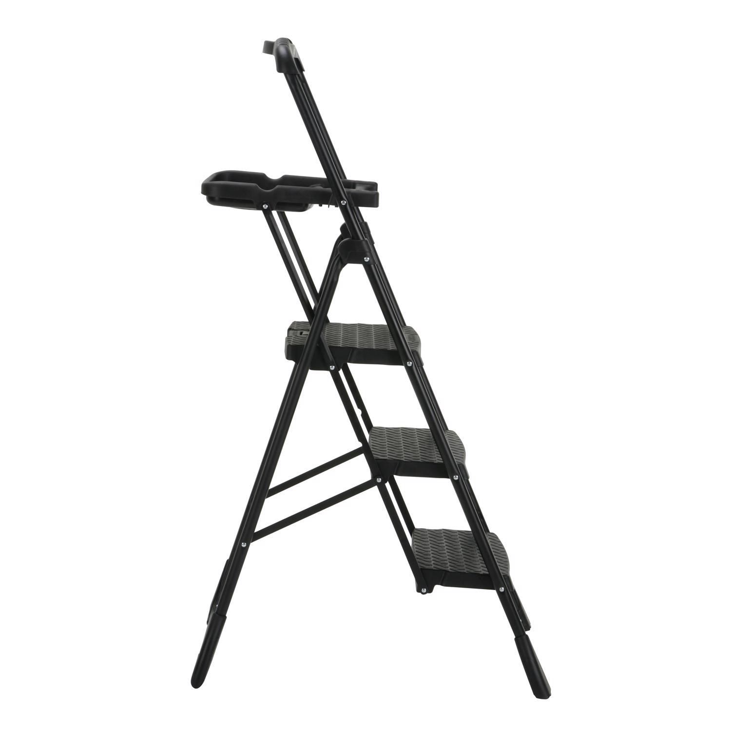 Cosco 60.98 in. H X 21.65 in. W X 3.31 in. D 250 lb. cap. 3 step Steel Folding Step Stool