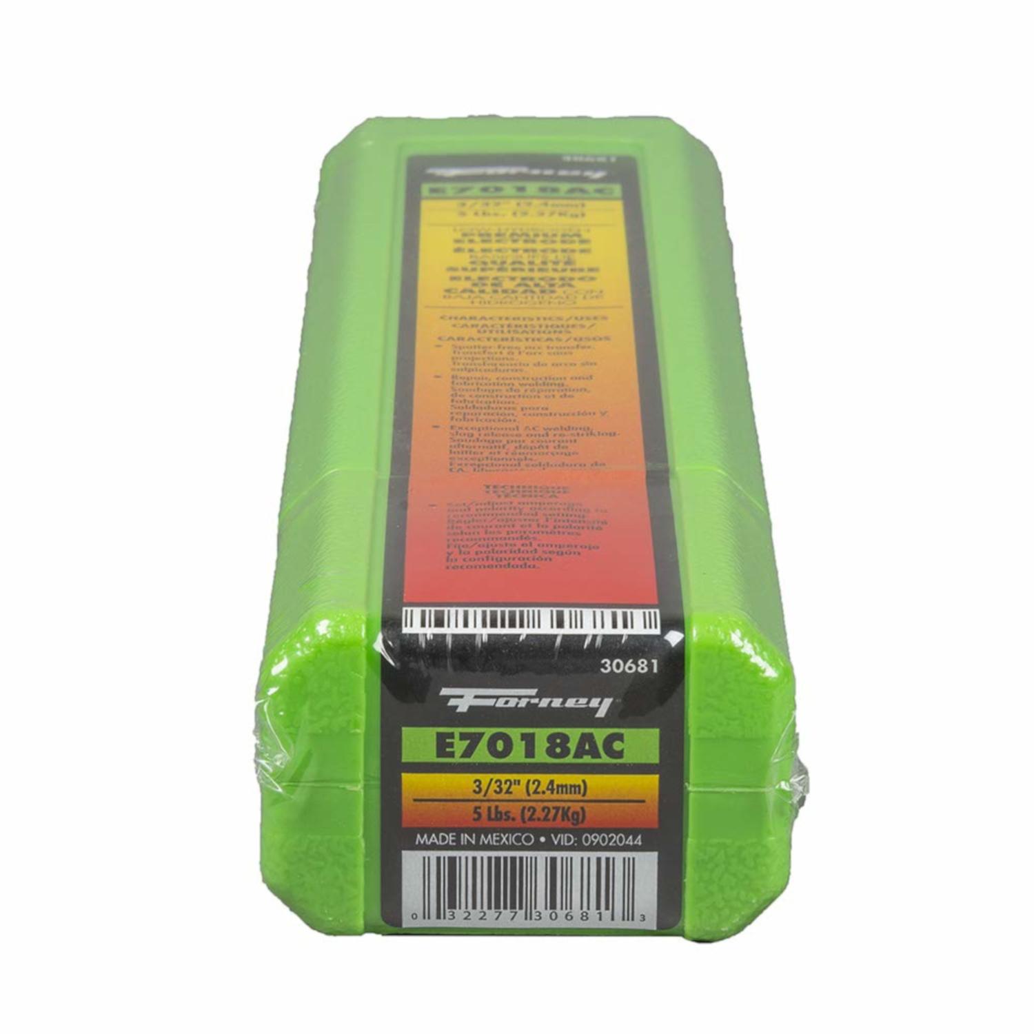 Forney 3/32 in. D X 14.6 in. L E7018 Mild Steel Stick Electrodes 84000 psi 1 lb 1 pk