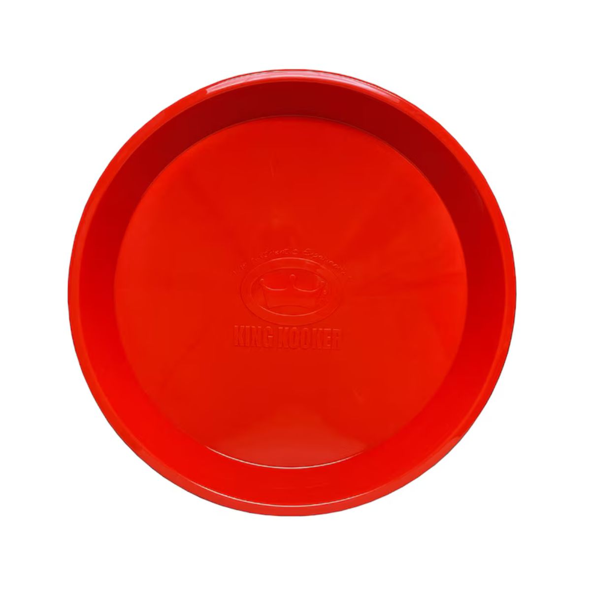 King Kooker 16-in x 16-in Red Round Serving tray