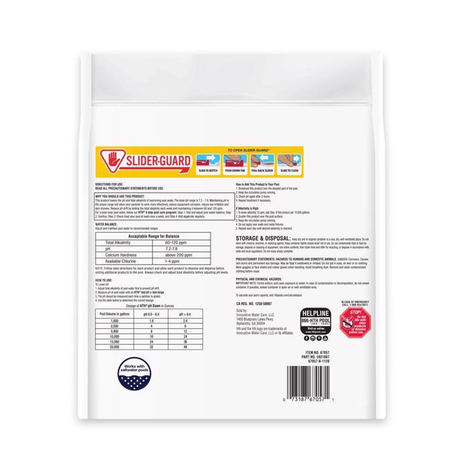 HTH Pool Care Granule pH Minus 5 lb