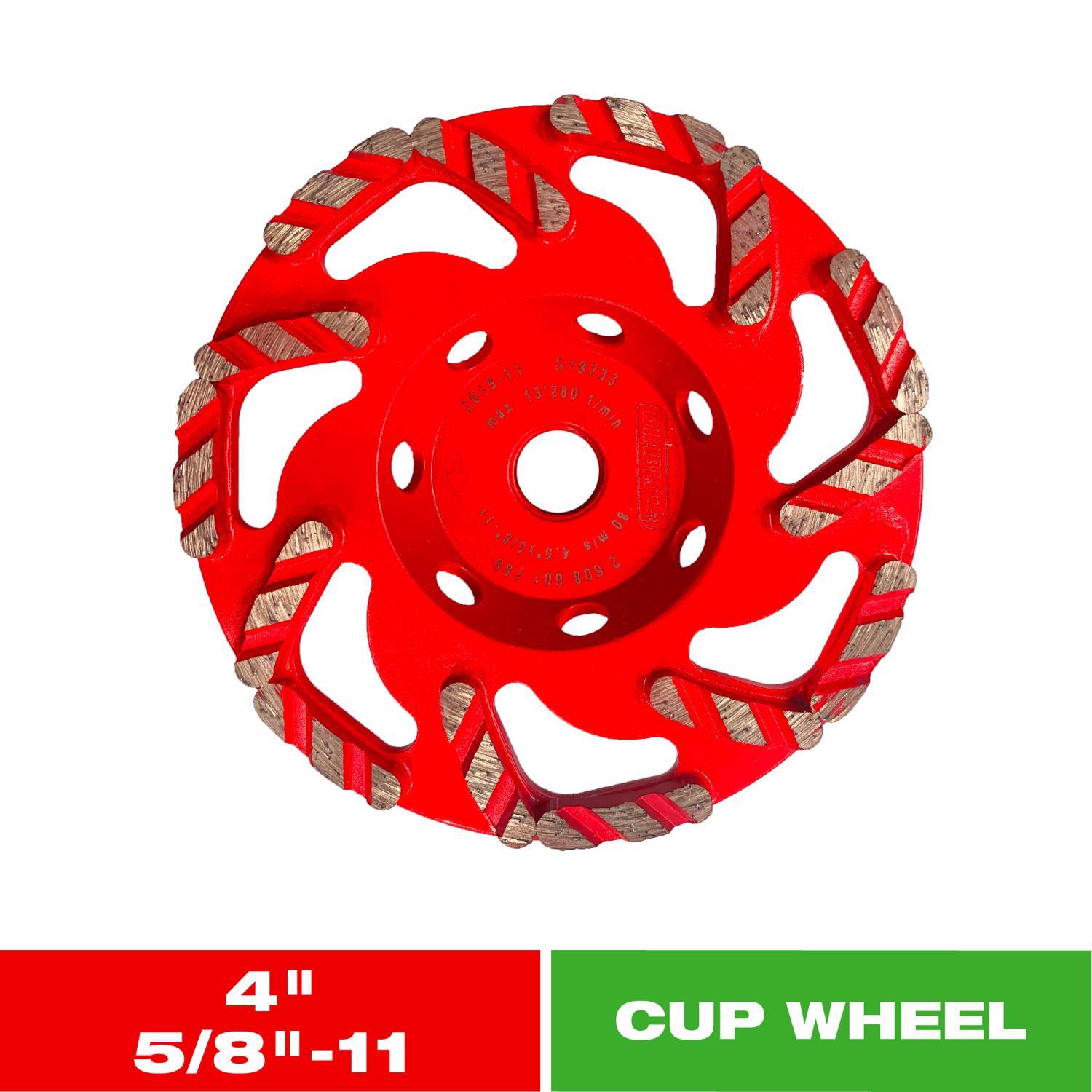 Diablo 4 in. D X 5/8-11 in. Masonry Cup Wheel 1 pk