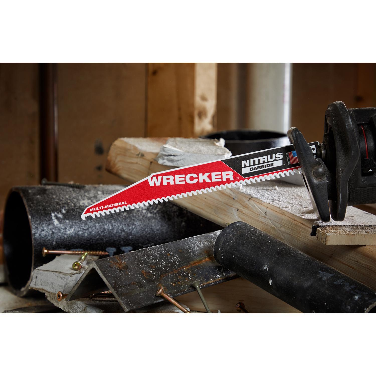 Milwaukee Wrecker 6 in. Nitrus Carbide Reciprocating Saw Blade 6 TPI 1 pk