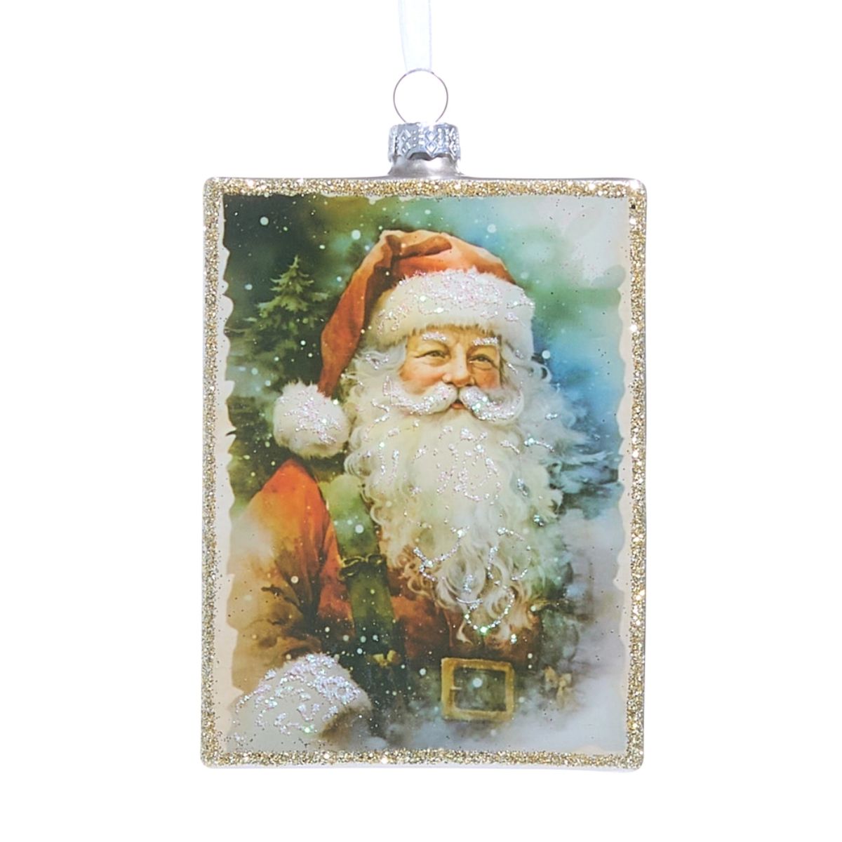 Raz 5 in. Santa Wishes Rectangle Ornament