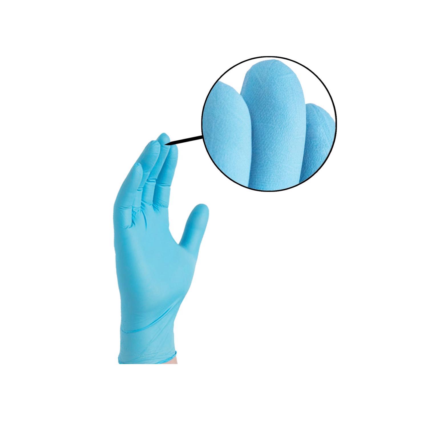 X3 Nitrile Disposable Gloves Large Blue Powder Free 100 pk