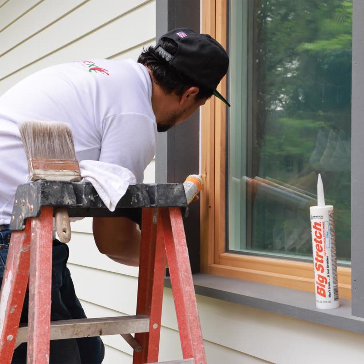 Sashco Big Stretch Tan Elastomeric Acrylic Latex Door/Siding/ Window Caulk 10.5 oz