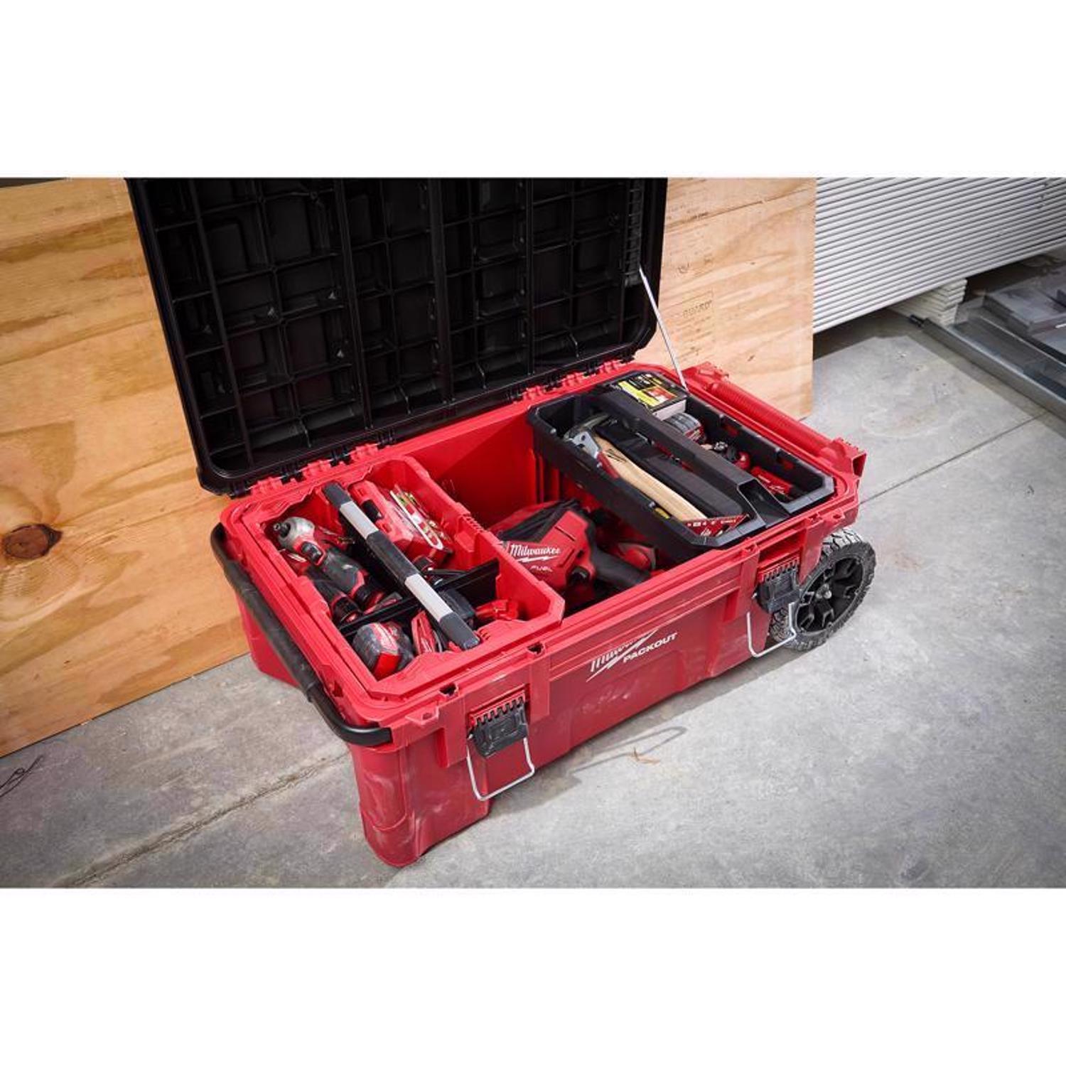 Milwaukee Packout Garage Organizer Tool Tray Metal/Plastic 6 compartments Red