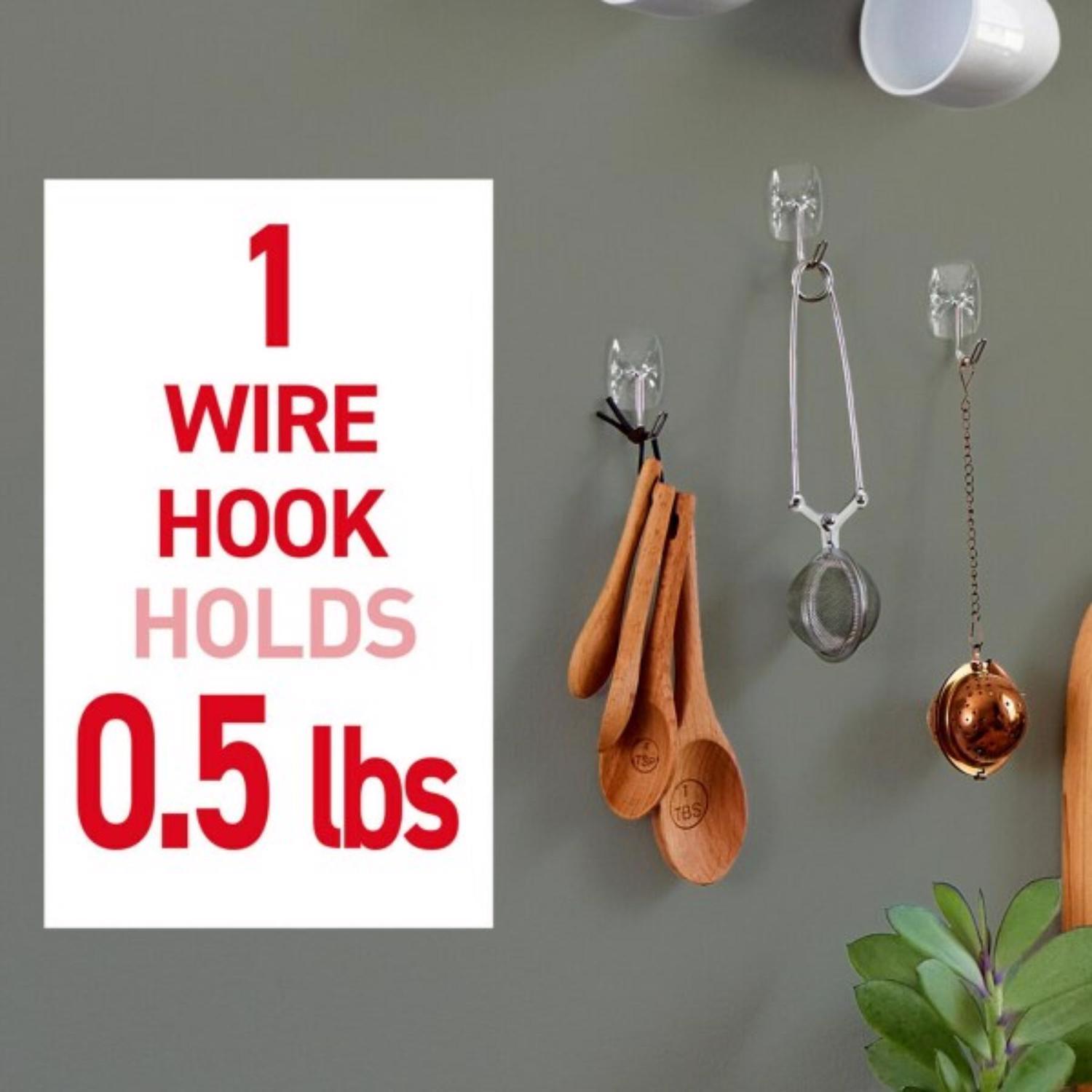 3M Command Small Plastic Wire Hooks 1.625 in. L 9 pk