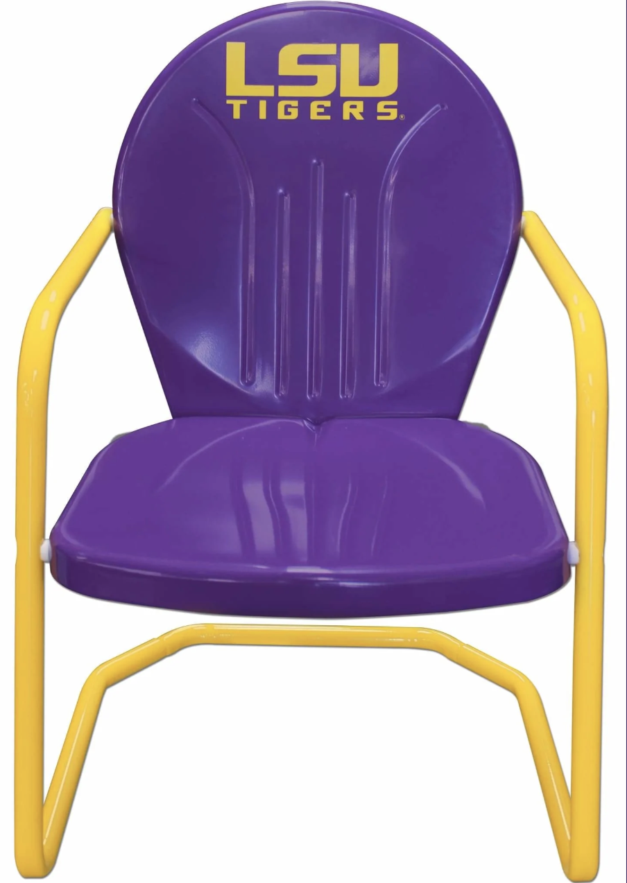 LSU Tigers Retro Metal Chair