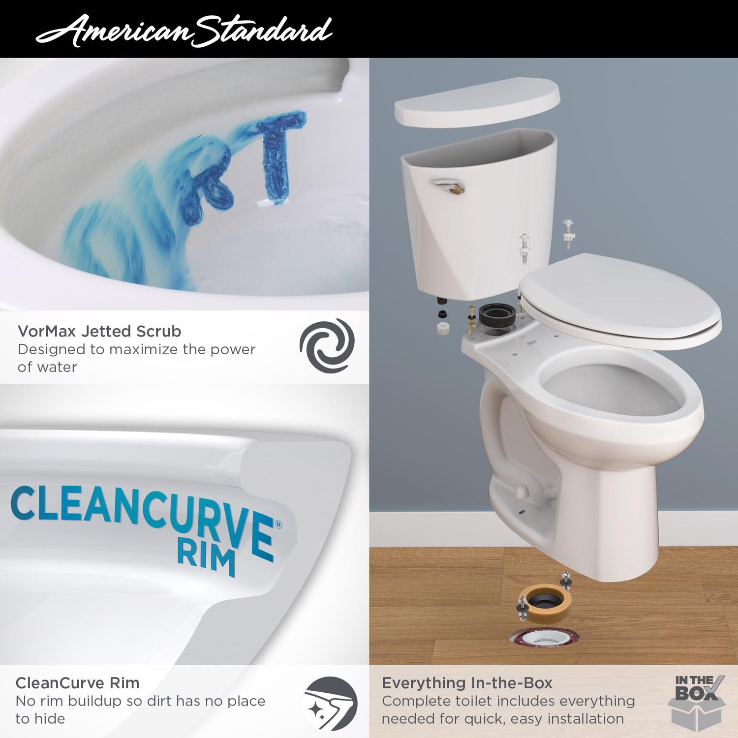 American Standard Astute Vormax ADA Compliant 1.28 gal White Elongated Complete Toilet
