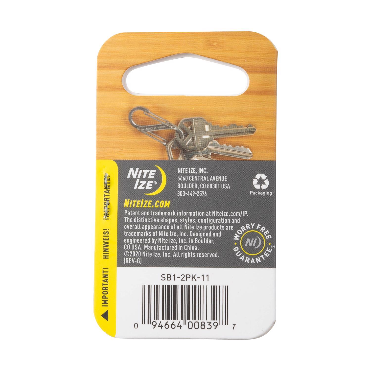 Nite Ize S-Biner Stainless Steel Silver Dual Carabiner S-Biner