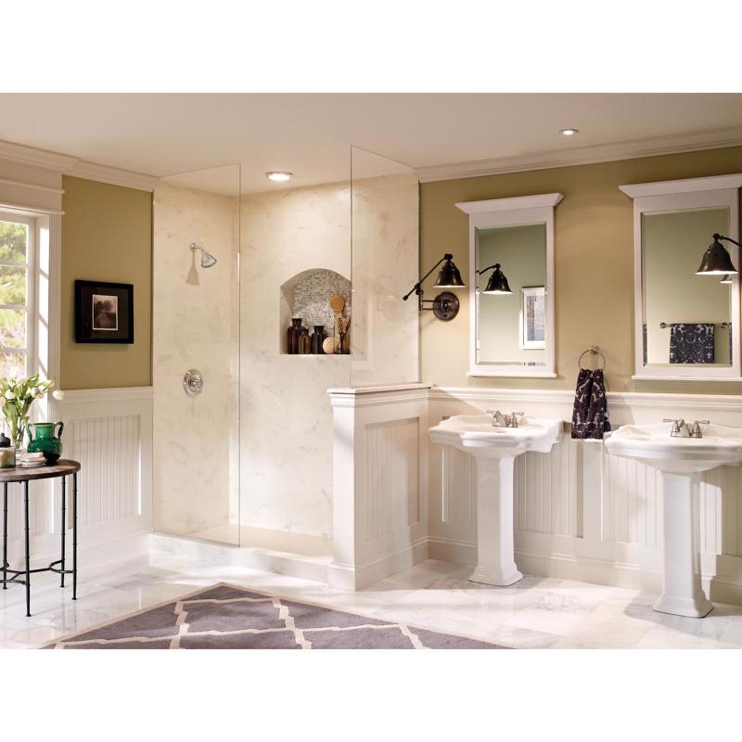 Moen Banbury Brushed Nickel Traditional Bathroom Faucet 4 in.