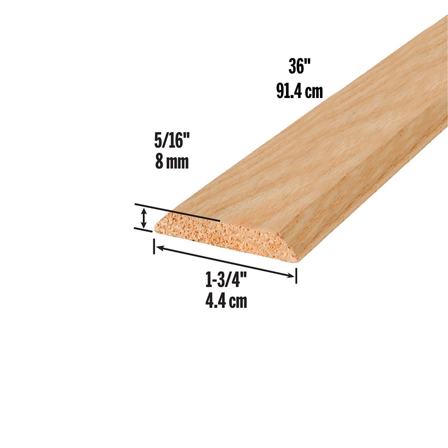 M-D Building Products 0.3125 in. H X 1.75 in. W X 36 in. L Natural Hardwood Flat Top Threshold Natur