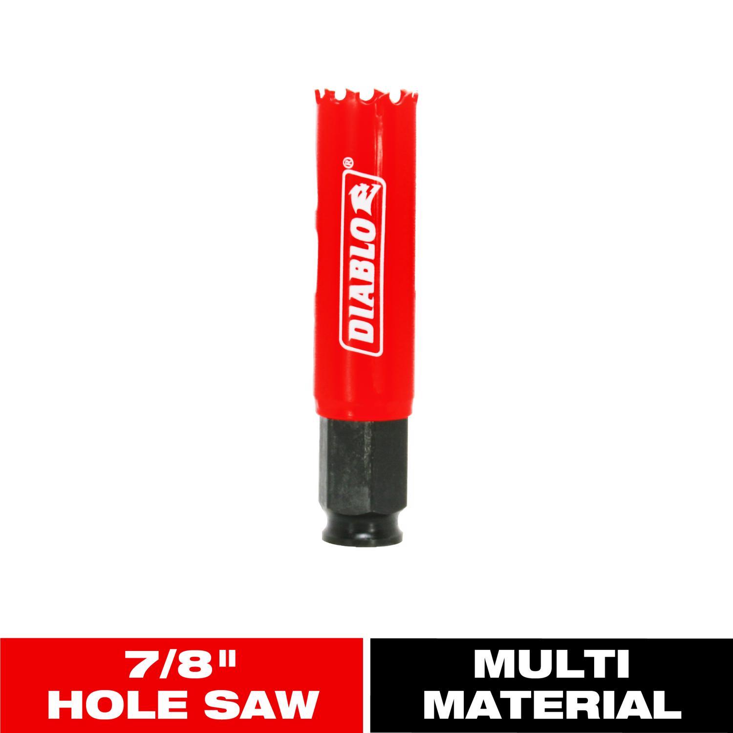 Diablo Snap-Lock Plus 7/8 in. Bi-Metal 2-3/8 in. L Hole Saw Arbor Included