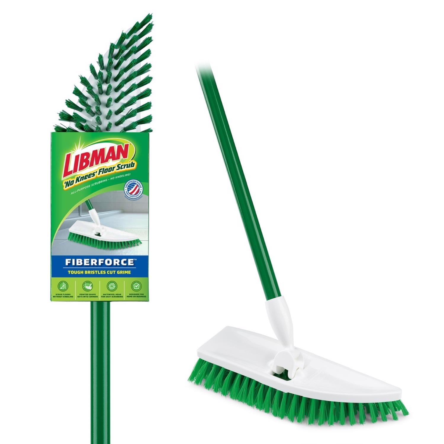Libman 4 in. W Hard Bristle 55 in. Steel Handle Floor Scrub Brush