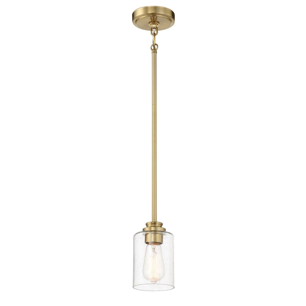 Craftmade Bolden 1 Light Mini Pendant in Satin Brass