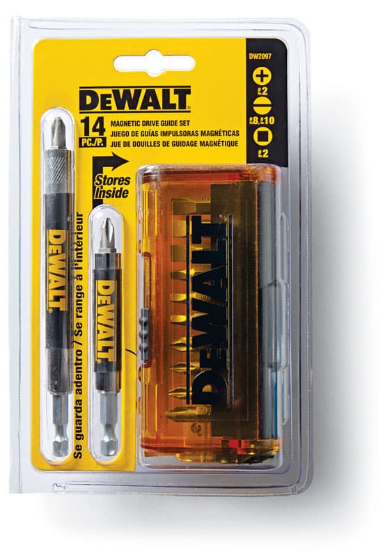 DEWALT Assorted Drive Guide Bit Set Heat-Treated Steel 14 pc