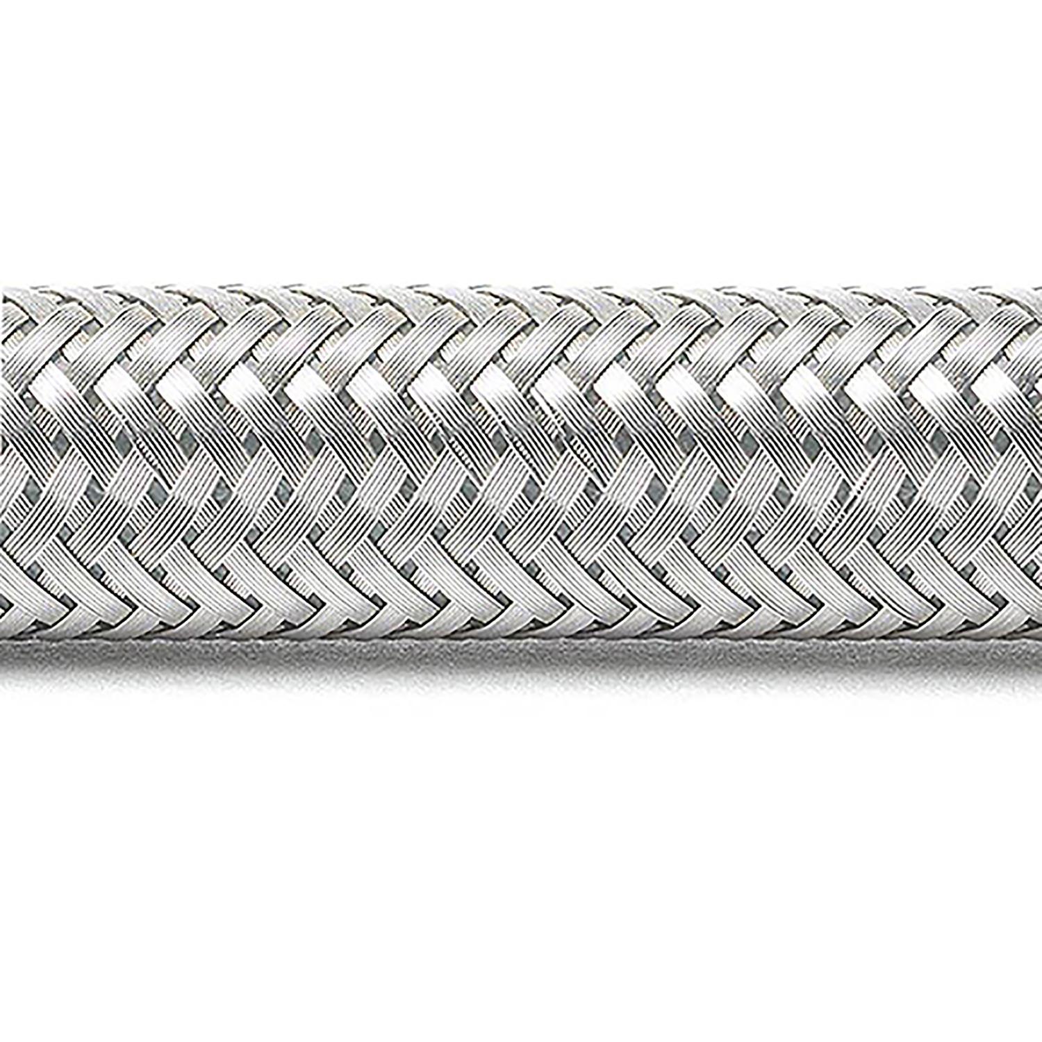 Ace 3/8 in. Compression X 7/8 in. D Ballcock 12 in. Braided Stainless Steel Toilet Supply Line
